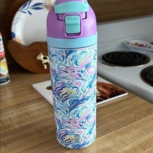 Simply Southern Pastel Swirl Insulated Bottle with Lavender Lid